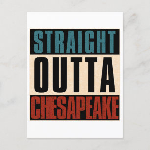 Straight Outta Chesapeake Virginia VA Postcard