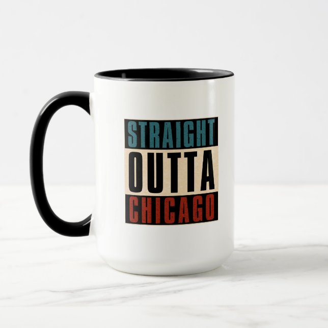 Straight Outta Chicago Illinois IL USA Mug (Left)