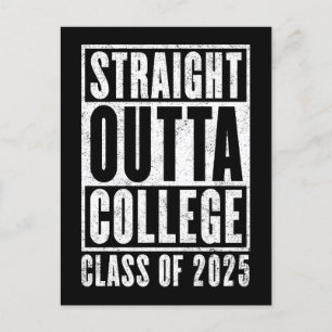 Straight Outta College 2025 (Distressed) Postcard