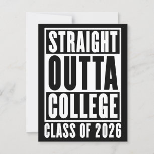 Straight Outta College Class of 2026 Postcard