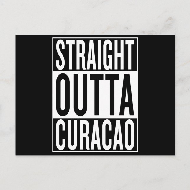 straight outta Curacao Postcard (Front)