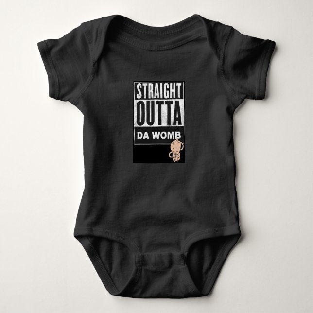 Straight Outta Da Womb Baby Bodysuit (Front)