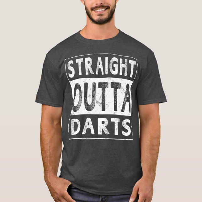 Straight Outta Darts Funny Novelty Gift Unisex T-Shirt (Front)