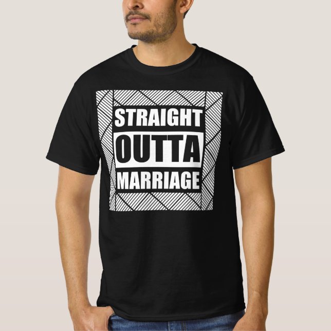 Straight Outta Divorce Party Squad Party Squad T-Shirt (Front)