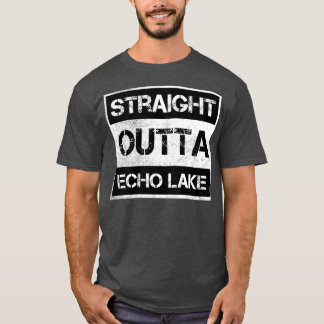 Straight Outta Echo Lake Vintage Distressed Souven T-Shirt