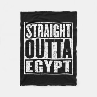 Straight Outta Egypt Vintage Distressed  Fleece Blanket