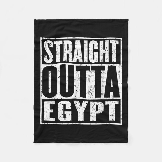 Straight Outta Egypt Vintage Distressed  Fleece Blanket (Front)