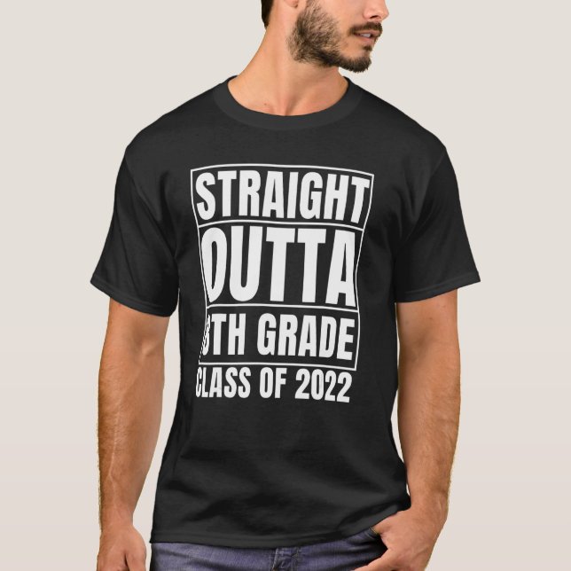 Straight Outta Eighth Grade 8th Straight Outta Des T-Shirt (Front)