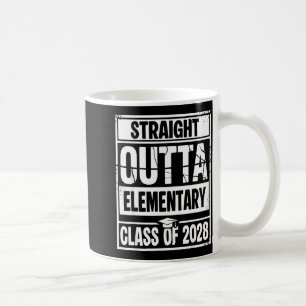 Straight outta elementary graduation class of 2028 coffee mug