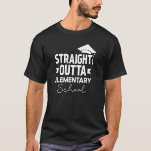 Straight Outta Elementary School Graduation Retro T-Shirt