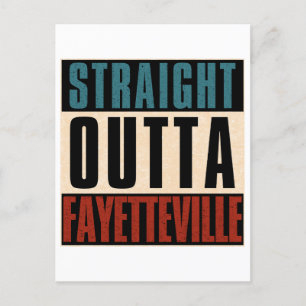 Straight Outta Fayetteville North Carolina NC Holiday Postcard