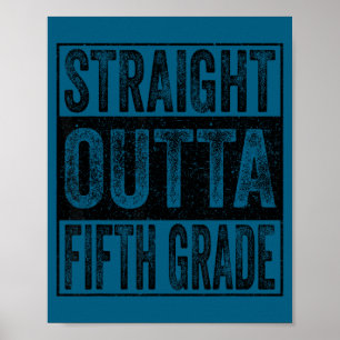Straight outta fifth grade class of 2026 graduate poster