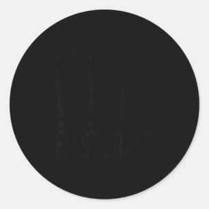 Straight outta first grade class 2026 graduate 1st classic round sticker
