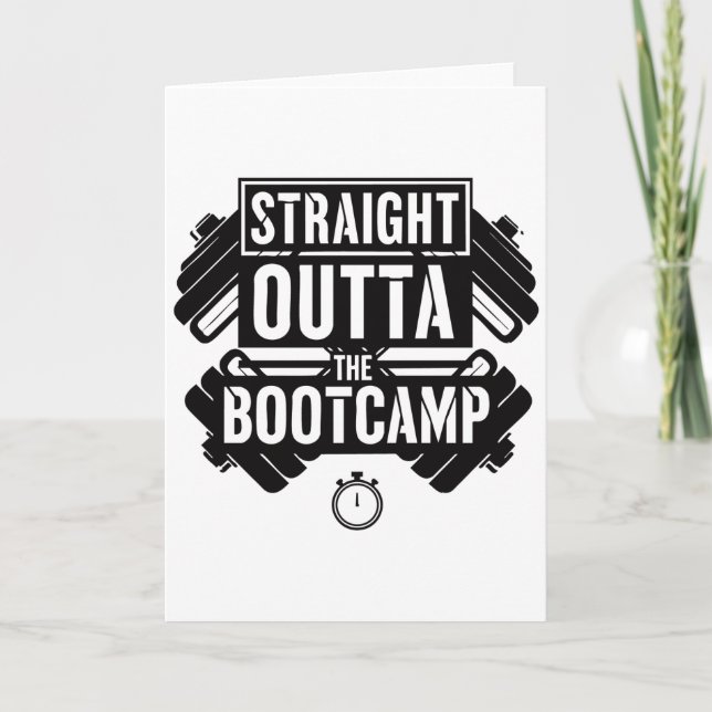 Straight Outta Fitness gym Workout  Card (Front)