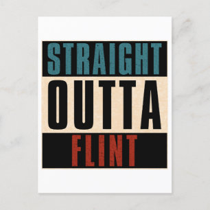 Straight Outta Flint Michigan MI Postcard