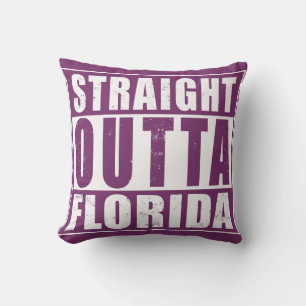 Straight Outta Florida Word Art Cushion