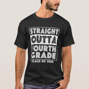 Straight Outta Fourth Grade Graduate Class Of 2030 T-Shirt