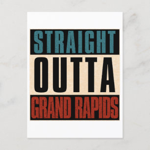 Straight Outta Grand Rapids Michigan MI Postcard