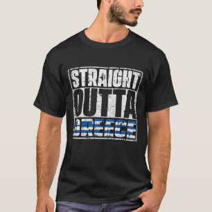 Straight Outta Greece Flag T-Shirt