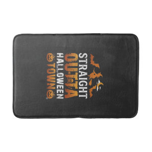 Straight Outta Halloween Town Witch Moon Bats Pump Bath Mat