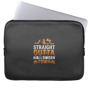 Straight Outta Halloween Town Witch Moon Bats Pump Laptop Sleeve