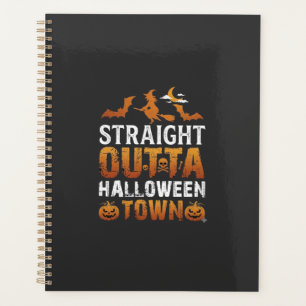 Straight Outta Halloween Town Witch Moon Bats Pump Planner