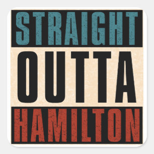 Straight Outta Hamilton Ohio OH Square Sticker