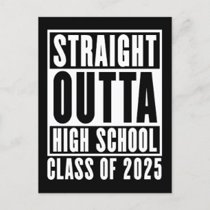 Straight Outta High School Class of 2025 Postcard