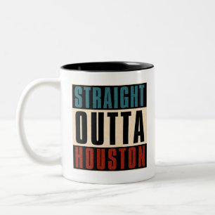Straight Outta Houston Texas TX USA Two-Tone Coffee Mug