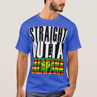 Straight Outta Kalapana Hawaii Kanaka Maoli Flag b T-Shirt