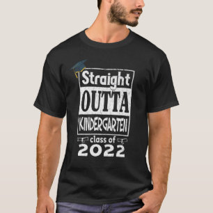 Straight Outta Kindergarten Funny Graduation Kids T-Shirt