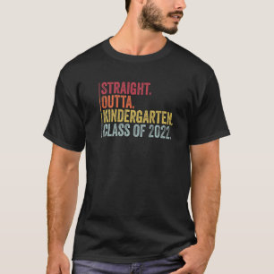 Straight Outta Kindergarten Retro Graduation Vinta T-Shirt