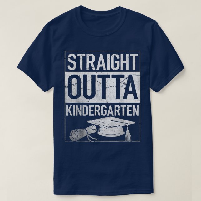 Straight Outta Kindergarten shirt Class Of 2022 Gr (Design Front)