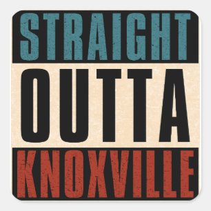 Straight Outta Knoxville Tennessee TN Square Sticker