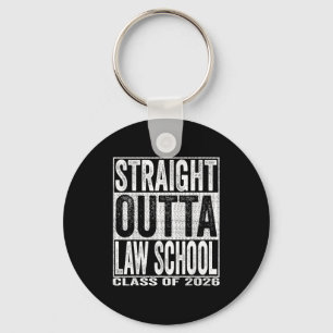 Straight outta law school graduate funny class key ring