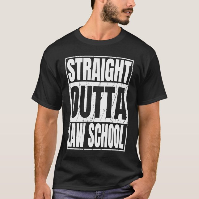 Straight Outta Law School Graduation Kids Boys Gir T-Shirt (Front)