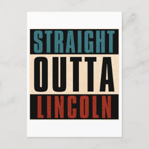 Straight Outta Lincoln Nebraska NE Holiday Postcard