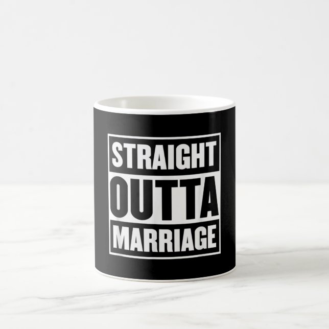 Straight Outta Marriage Funny Divorce Party Coffee Mug (Center)