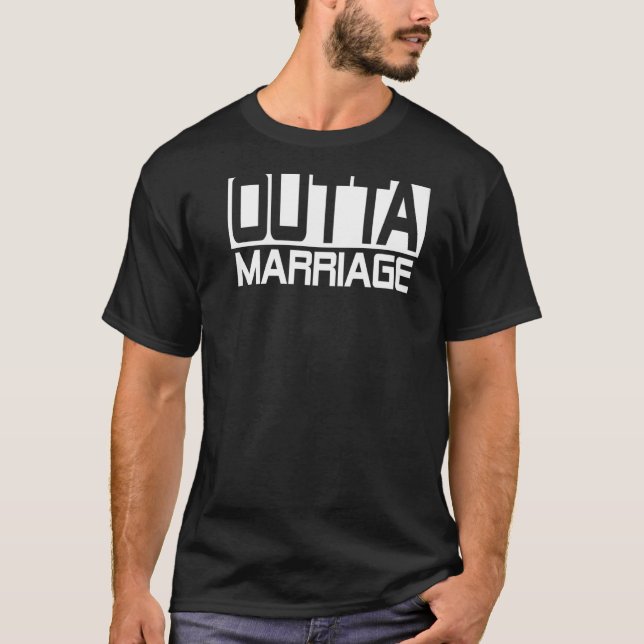 Straight Outta Marriage Funny Divorce Party T-Shirt (Front)