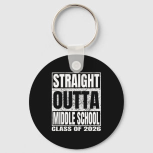 Straight outta middle school funny 2026 middle key ring