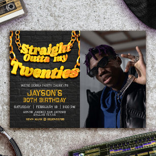 Straight Outta my Twenties with Photo Invitation