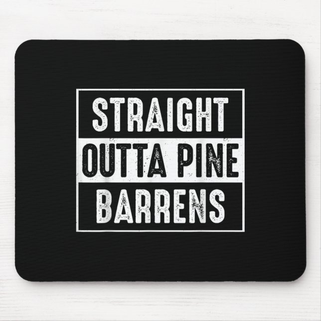 Straight Outta Ne Barrens New Jersey Devil Monster Mouse Pad (Front)