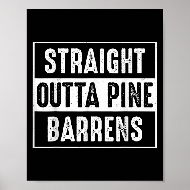 Straight Outta Ne Barrens New Jersey Devil Monster Poster (Front)