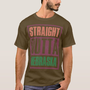 Straight outta Nebraska Retro  T-Shirt