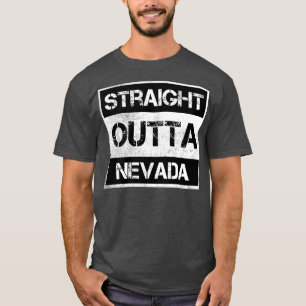 Straight Outta Nevada NV Vintage Distressed Souven T-Shirt