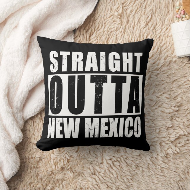 Straight Outta New Mexico Word Art Cushion (Blanket)