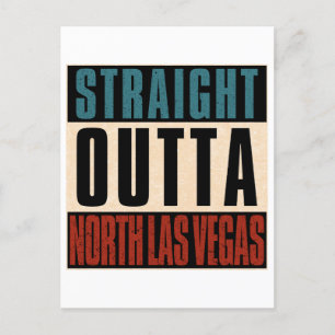 Straight Outta North Las Vegas Nevada NV Holiday Postcard