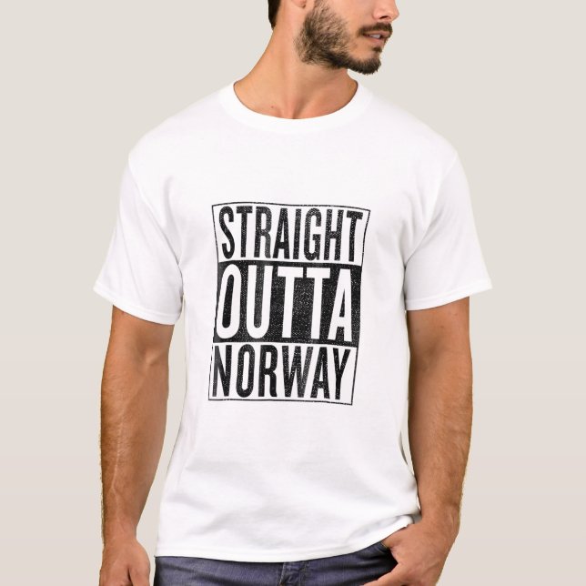 Straight Outta Norway Great Travel T-Shirt (Front)