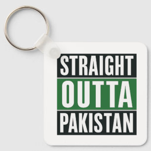 Straight Outta Pakistan Bold National Pride Design Key Ring