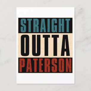 Straight Outta Paterson New Jersey NJ Postcard